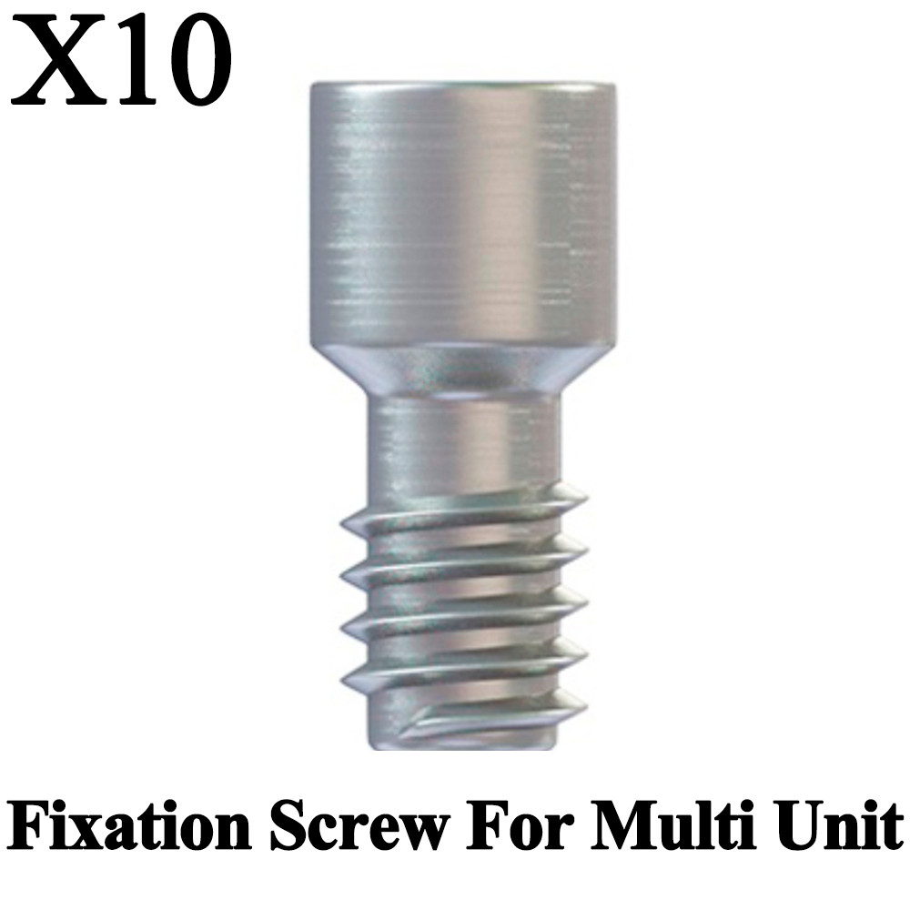 10pcs Fixation Screw For Multi Unit 1.4mm System Dental Titanium L4.0mm Fixture