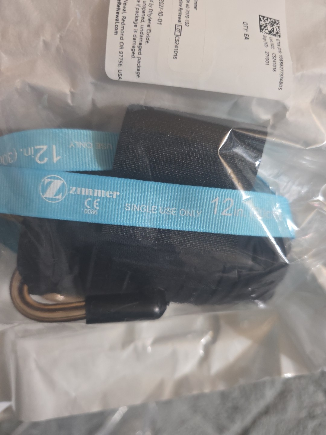 Zimmer TOURNIQUET CUFFS 12inch Lt Blue Sealed