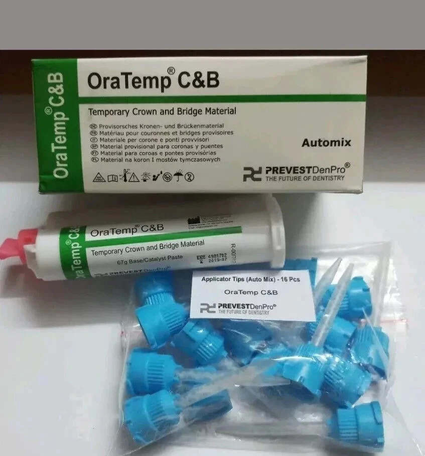 PREVEST ORATEMP C&B – 67gm TEMPORARY CROWN & BRIDGE MATERIAL – AUTOMIX