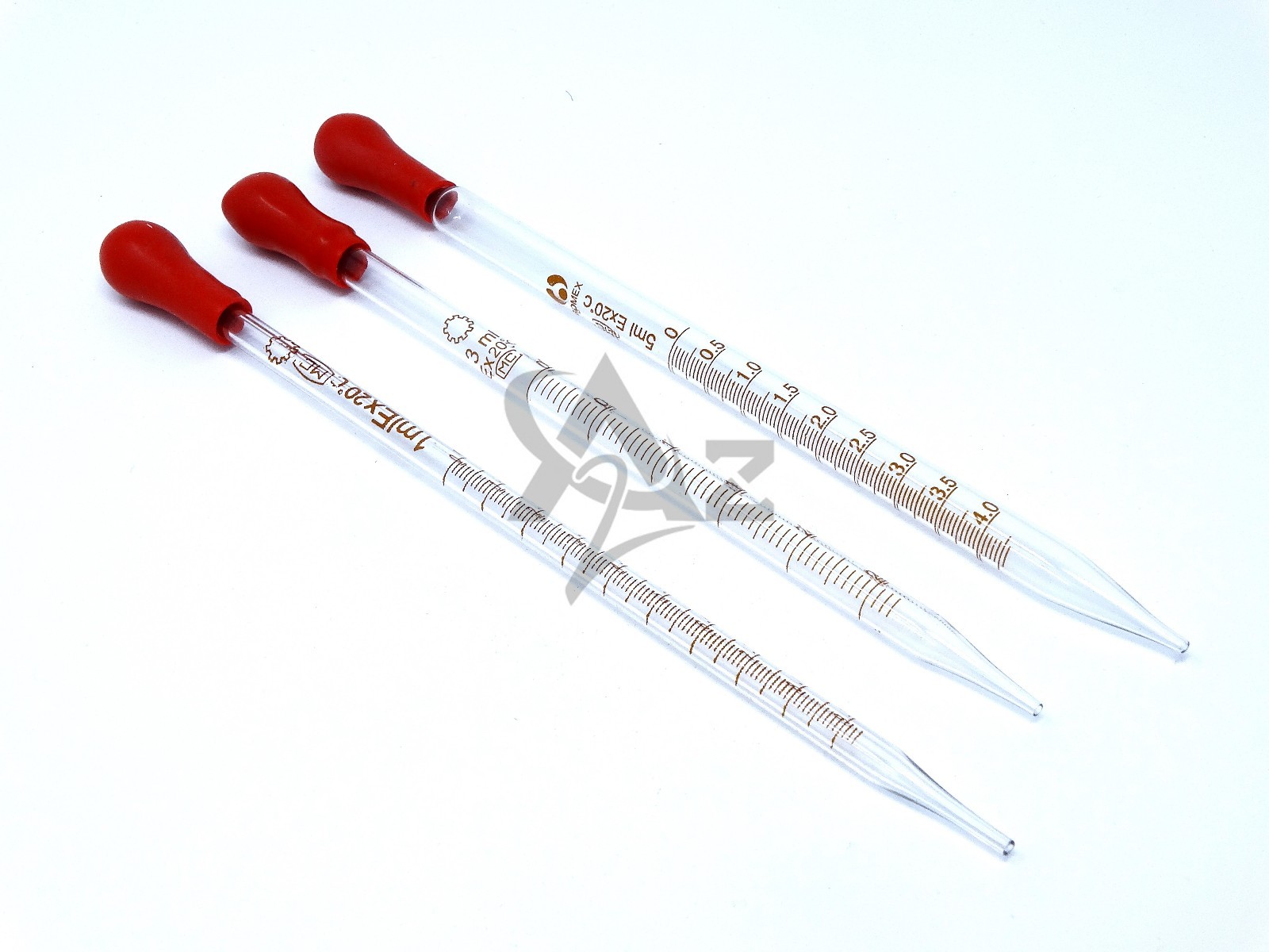 3 Graduated Medicine Glass Droppers 1ml, 3ml, 5ml, Transfer Pipet Pipette 8″