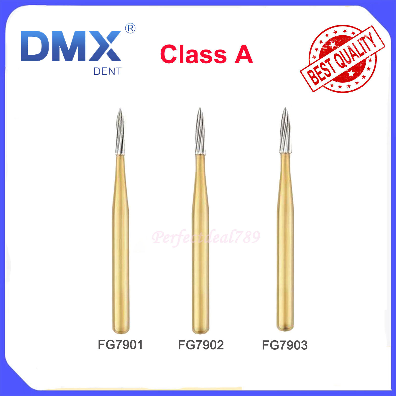 Dental Trimming&Finishing Carbide Burs Bur Tungsten Steel Gold FG7901/ 7902/7903