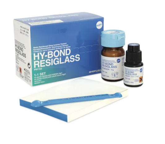 Dental Hy -Bond Resiglass Resin-modified glass Lonomer luting cement ( Luting )