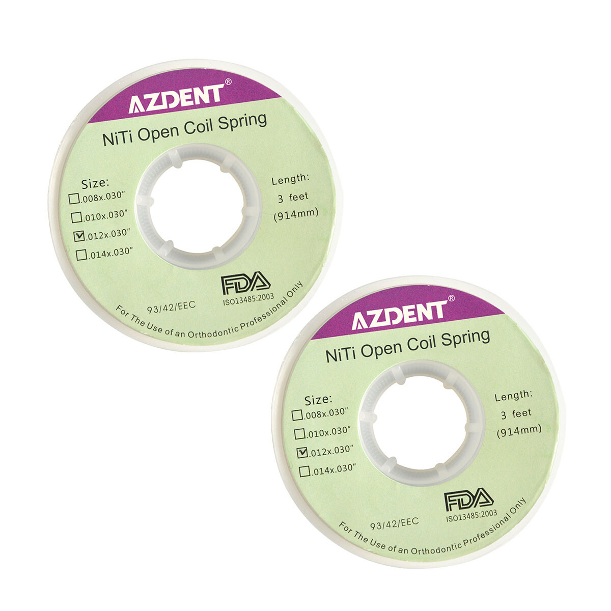 10rolls Resorte espiral abierto Niti ortodoncia Dental Dia.012 pulgadas 914mm