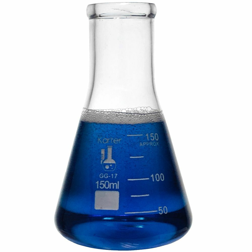 150ml Erlenmeyer Flask, Glass, Graduated, Karter Scientific 213G27 (Single)