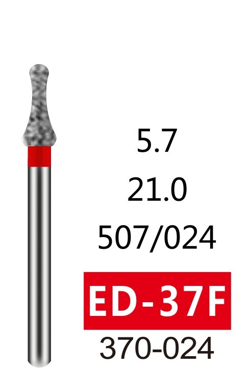 100 PCS ED-37F Speical Shape Fine Diamond Burs for High Speed Dental Handpiece