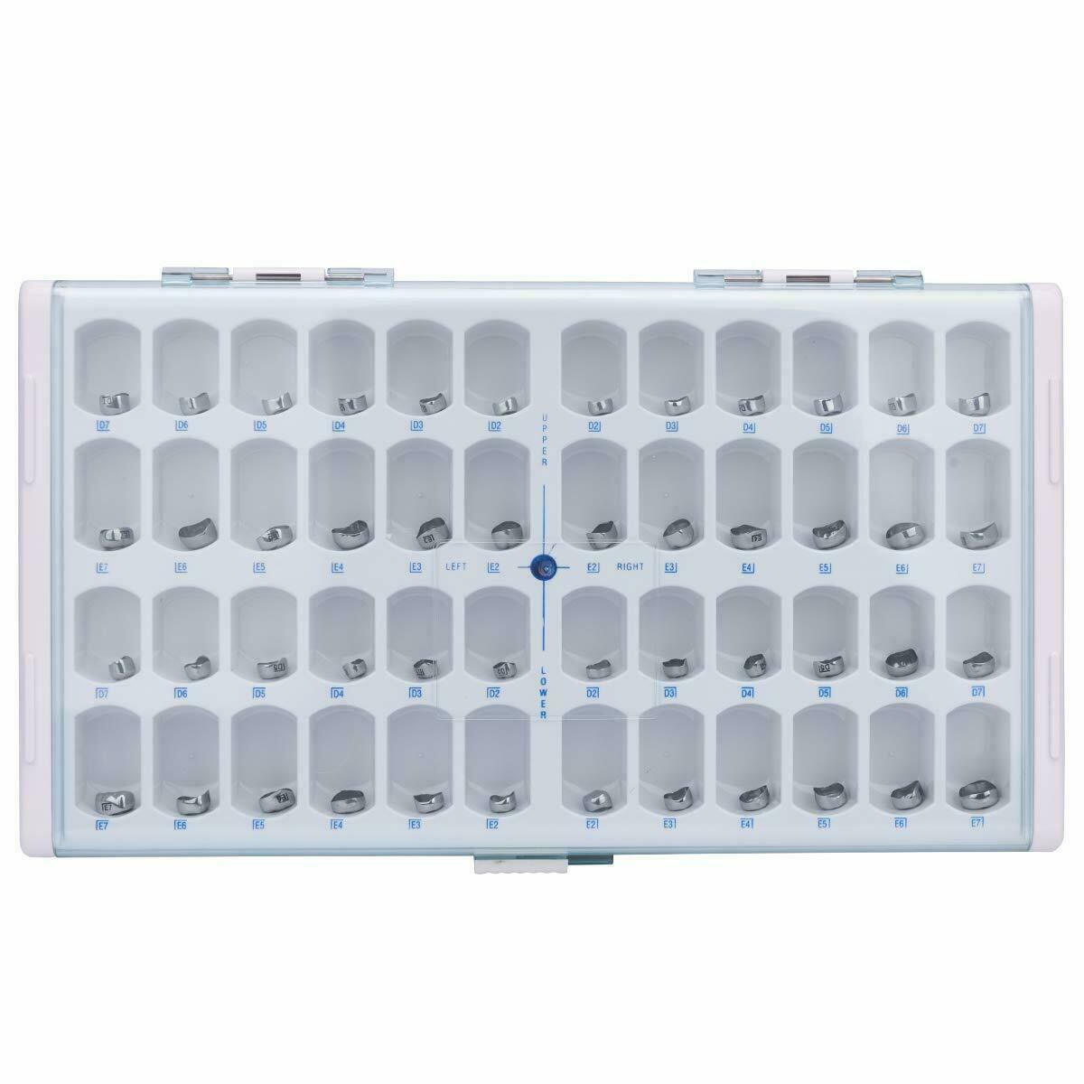 DENTAL Ni-Chro STAINLESS STEEL Primary Molar – KIDS CROWN KIT OF 48 PCS
