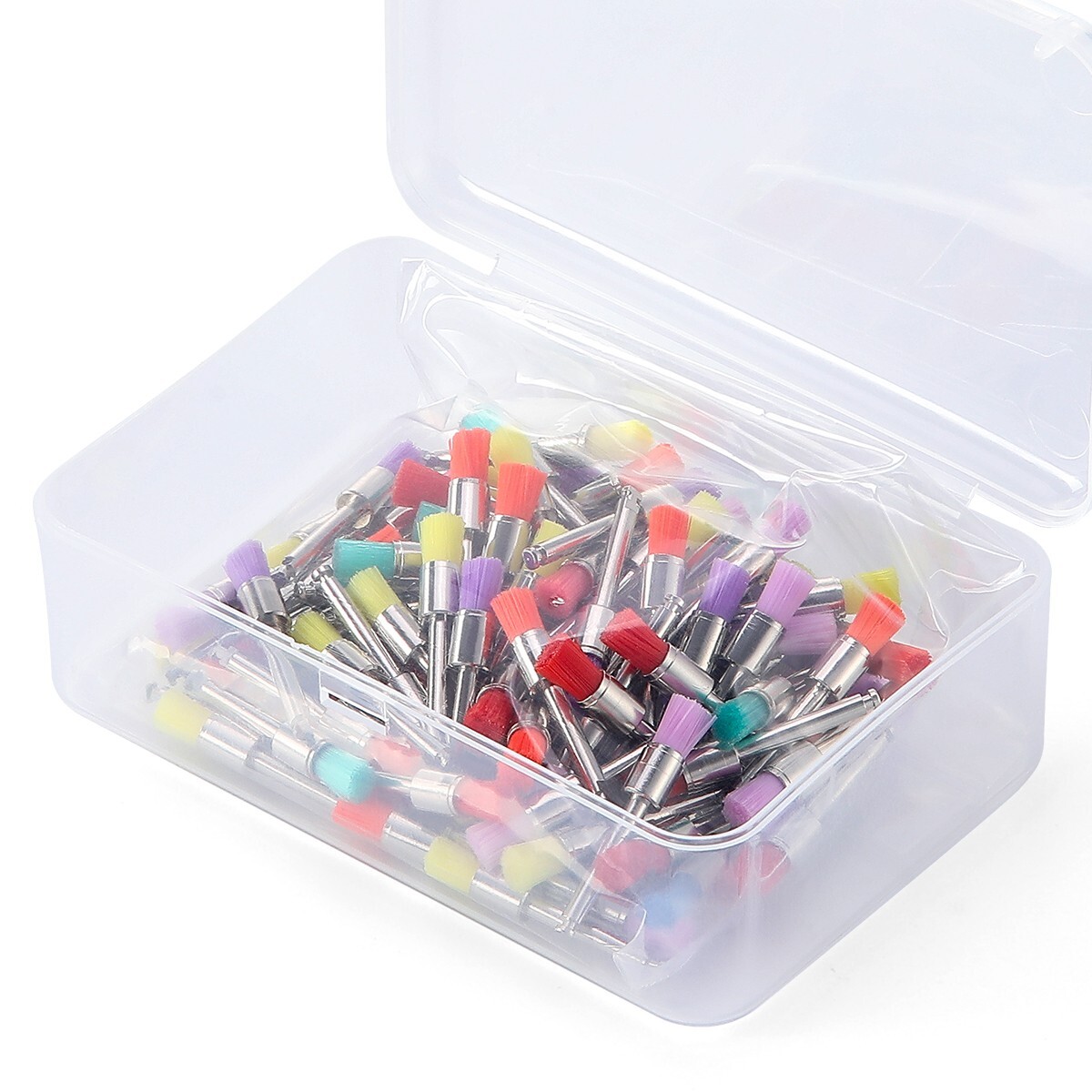 牙科五颜六色的尼龙材料抛光 Prophy Brush Bowl RA Flat Latch Type-