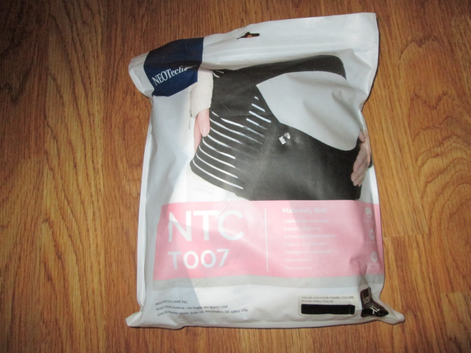 NEOtech Care NTC T007 Maternity Support Belt Tummy Band XL Black NEW