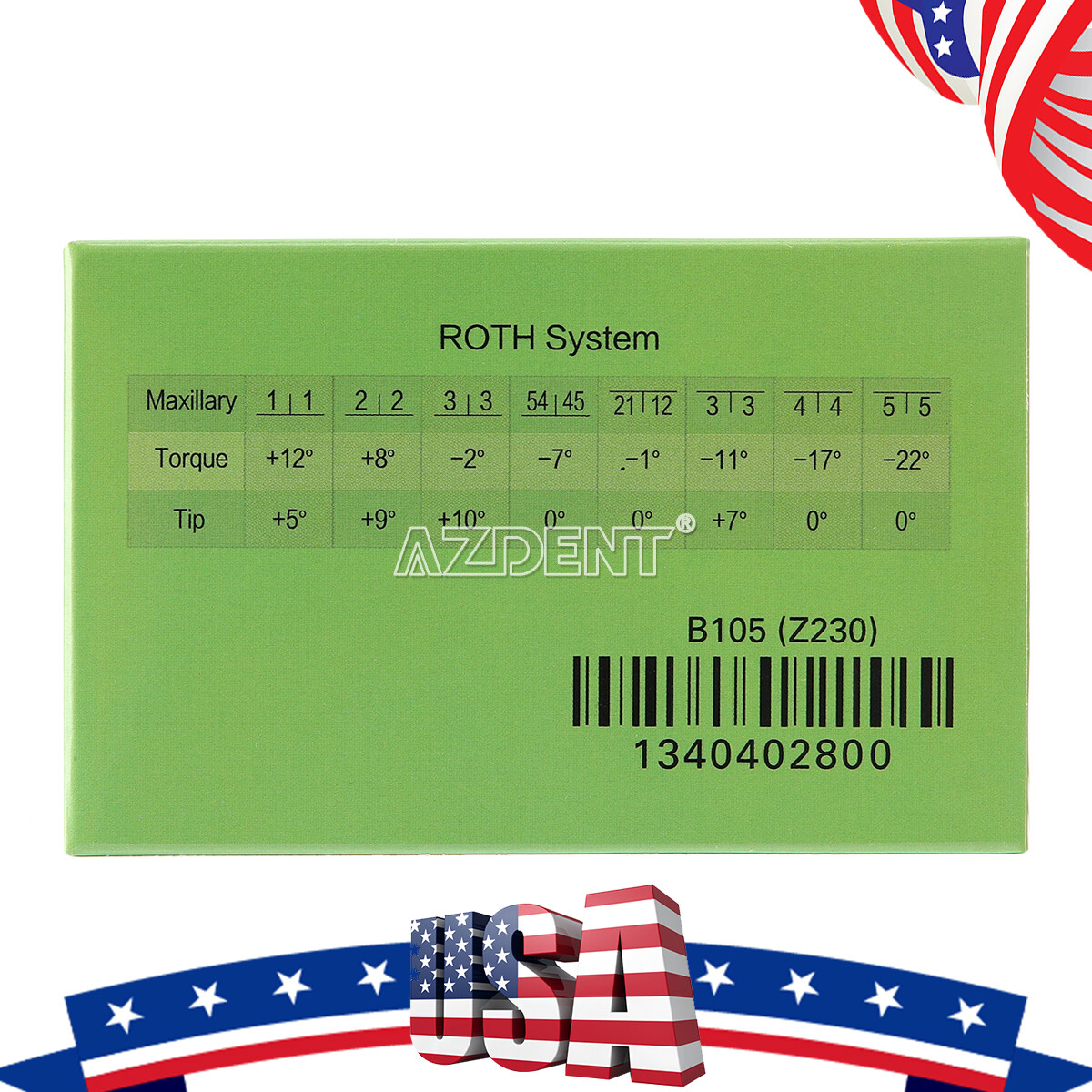 AZDENT Dental Orthodontic Self-ligating Brackets Braces Mini Roth.022 Hooks 345