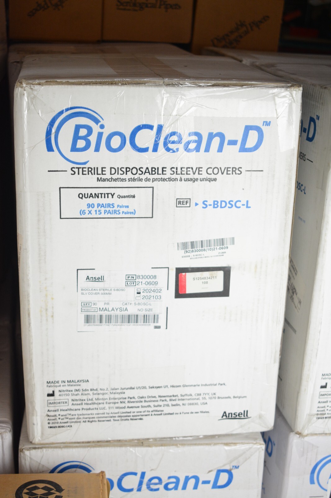 90 Pairs Ansell #S-BDSC-L BioClean-D Disposable Sleeve Covers, Universal Size