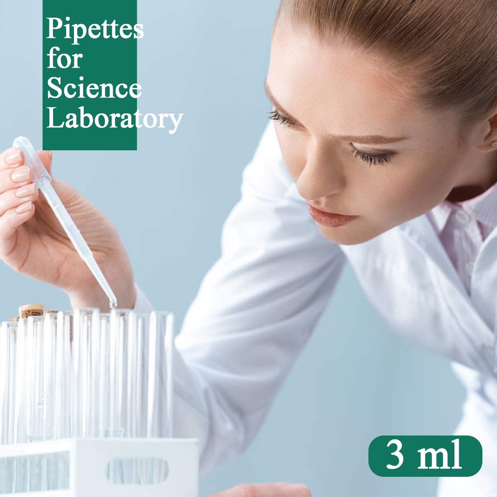 3ml Plastic Transfer Pipettes Calibrated Dropper Science Lab Art Crafts 300 Coun