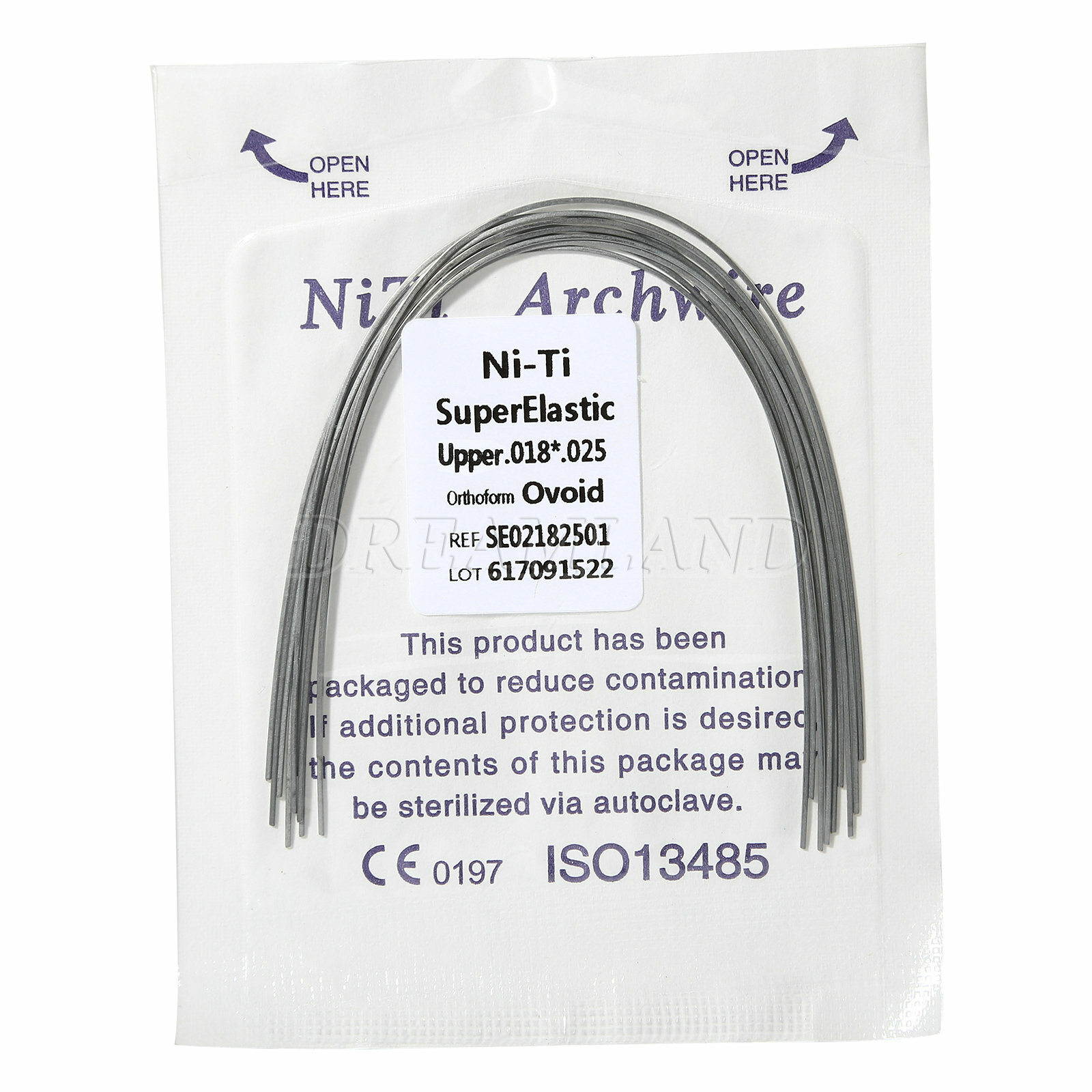 Alambre de Arco Dental de Ortodoncia Super Elástico Niti Rectangular U & L