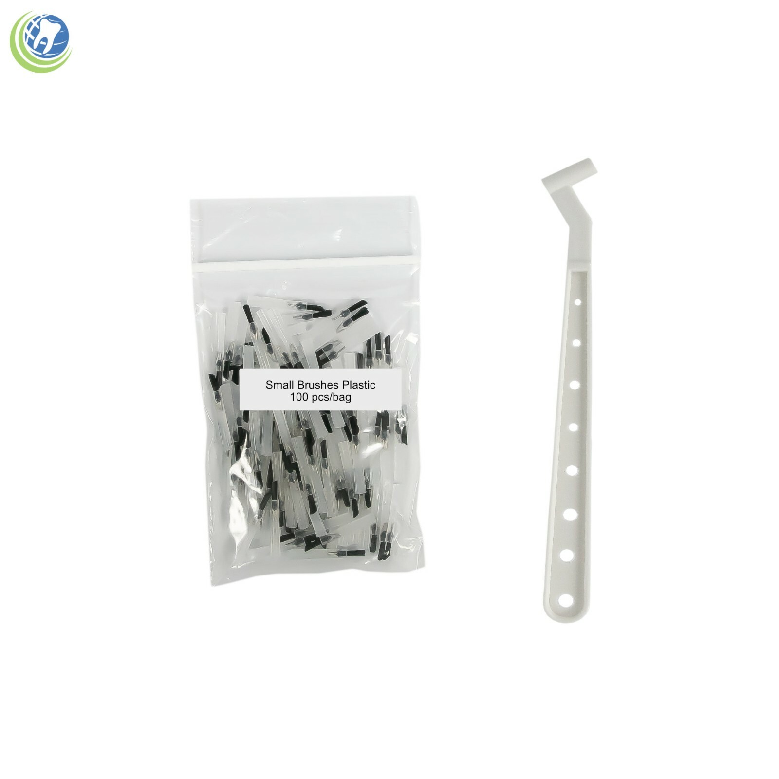 100 DENTAL DISPOSABLE BRUSH TIPS & 1 HANDLE COMPOSITE BONDING ETCHING VARNISH