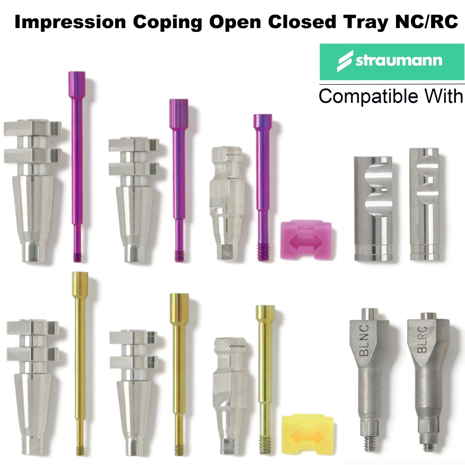 US Dental Impression Coping Open Closed Tray NC RC Transfer Fits Straumann ITI