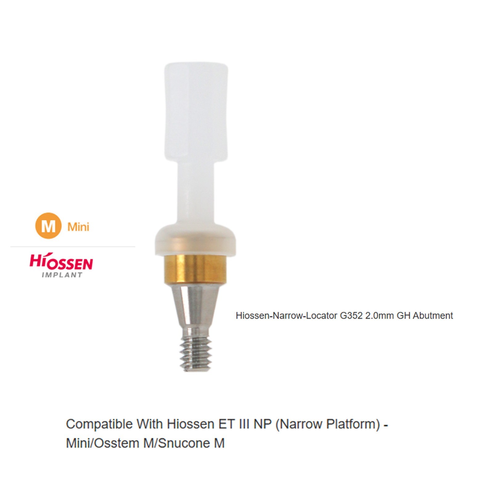Hiossen/Osstem/Snucone Mini connection locator attachment Abutment for 1-6.0mm