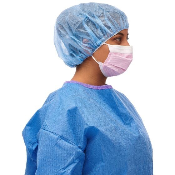 Medline Procedural ASTM Level 3 Procedure Face Mask, Ear Loops, Box of 50