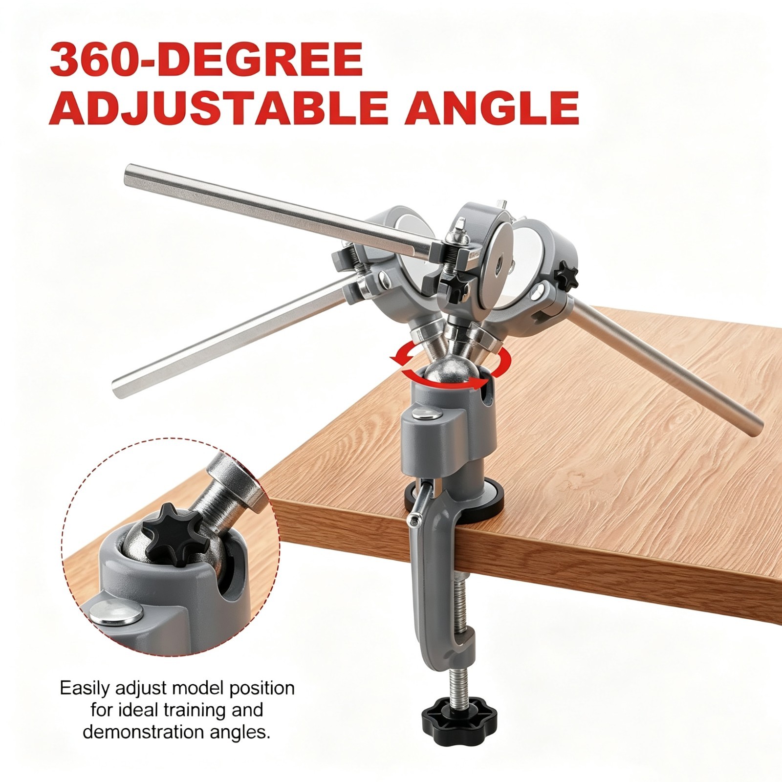 Typodont mounting pole 360° Rotating Stand Fits Columbia Kilgore Nissin Frasaco