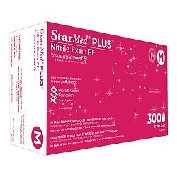 Sempermed SMNP303 StarMed Plus Nitrile Glove, 2.5 Mil, Powder-Free, Medium