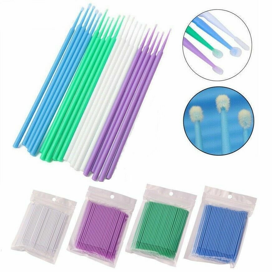 100 Pcs Dental Disposable Micro Brush Tooth Applicators Tips 1.2/1.5/2.0/2.5mm