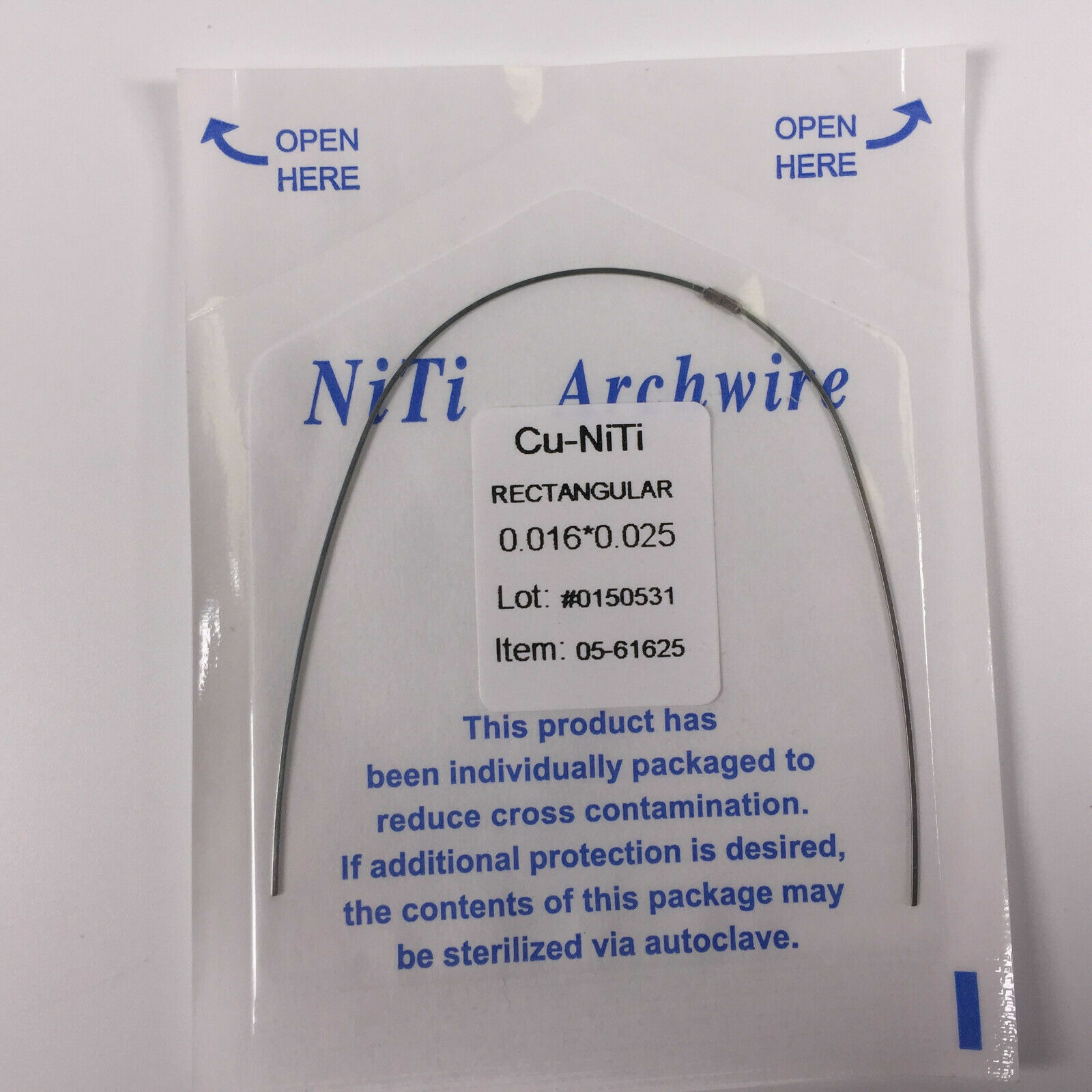 Dental Copper Cu-Niti Round Rectangular Arch Wires & Stops DAMON 013-018 1425