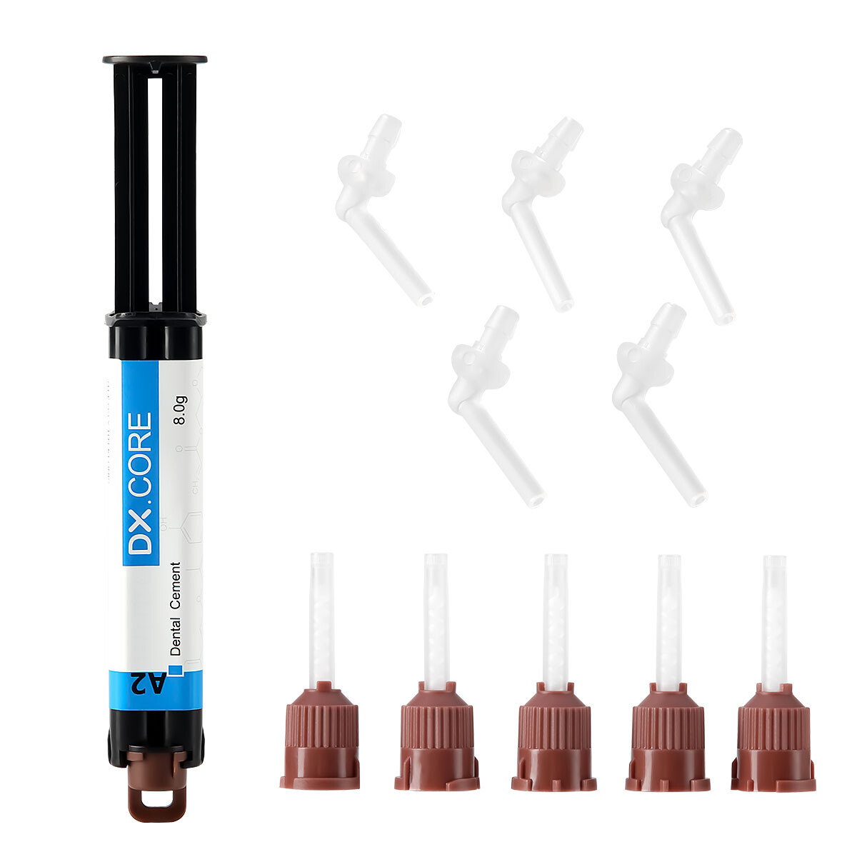 10 xDental Dual Cure Flowable Composite Resin Core Build Up Refill A2 8g Syringe