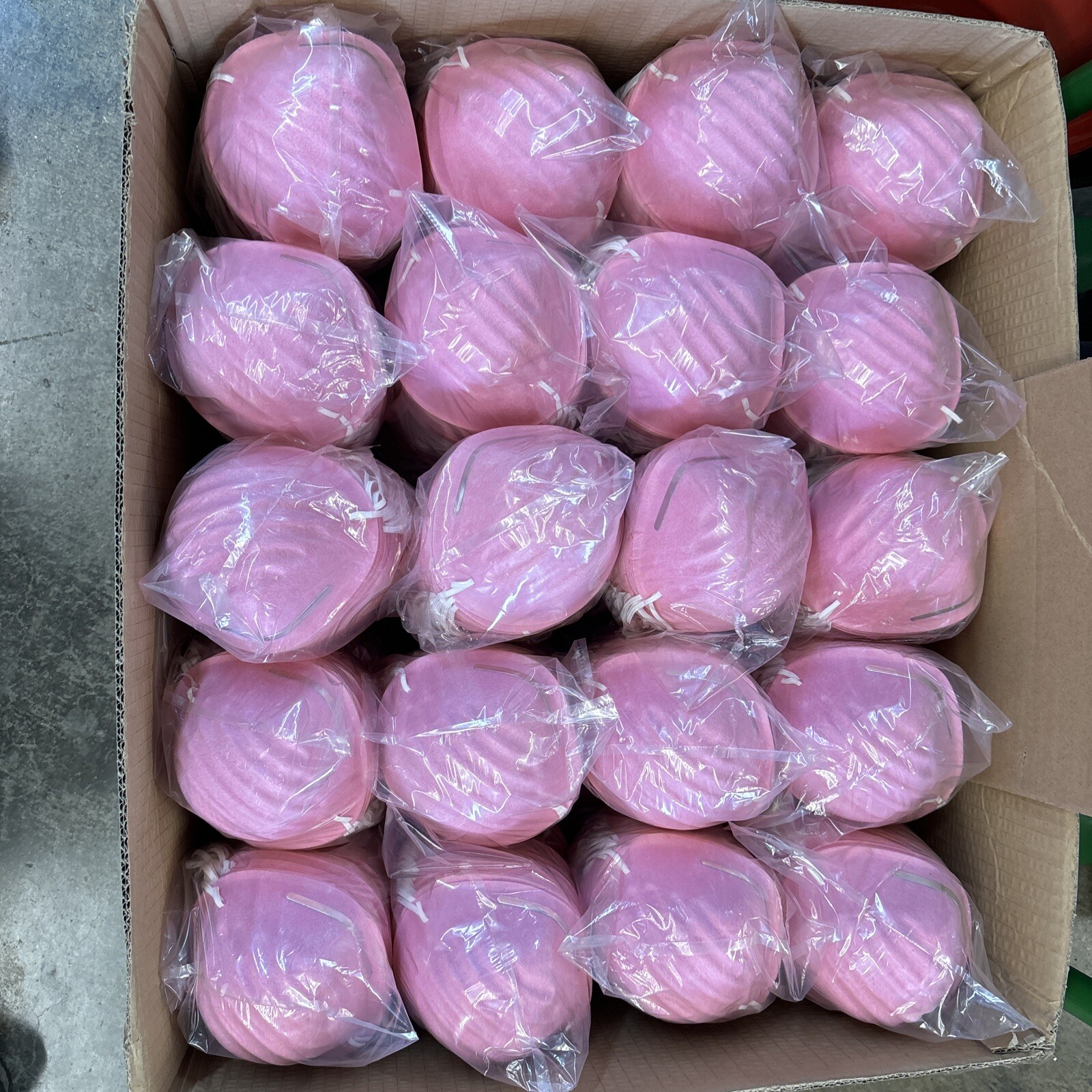 100 Dental Molded Cone Masks, Dust Mask, Pink, 25¢ Each