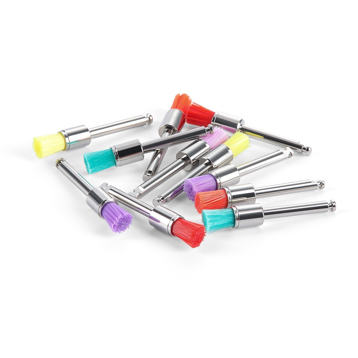 100pcs AZDENT Dental Colorful Nylon Prophy Brushes Flat Latch Type RA PB-330