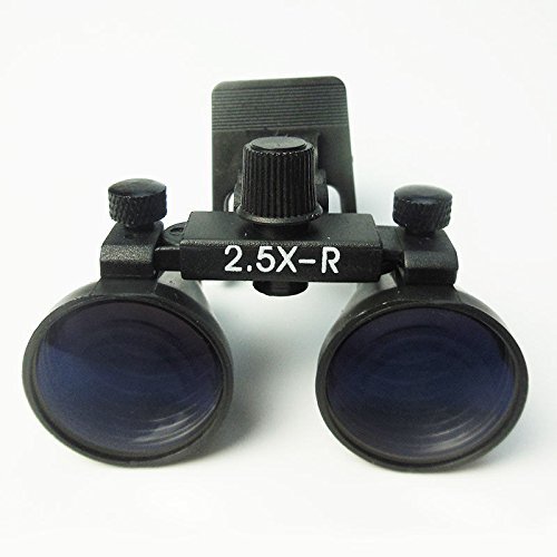2.5X-R Dental Binocular Loupe Compound Optic Clip-on Dental Magnifier DY-109+Bag