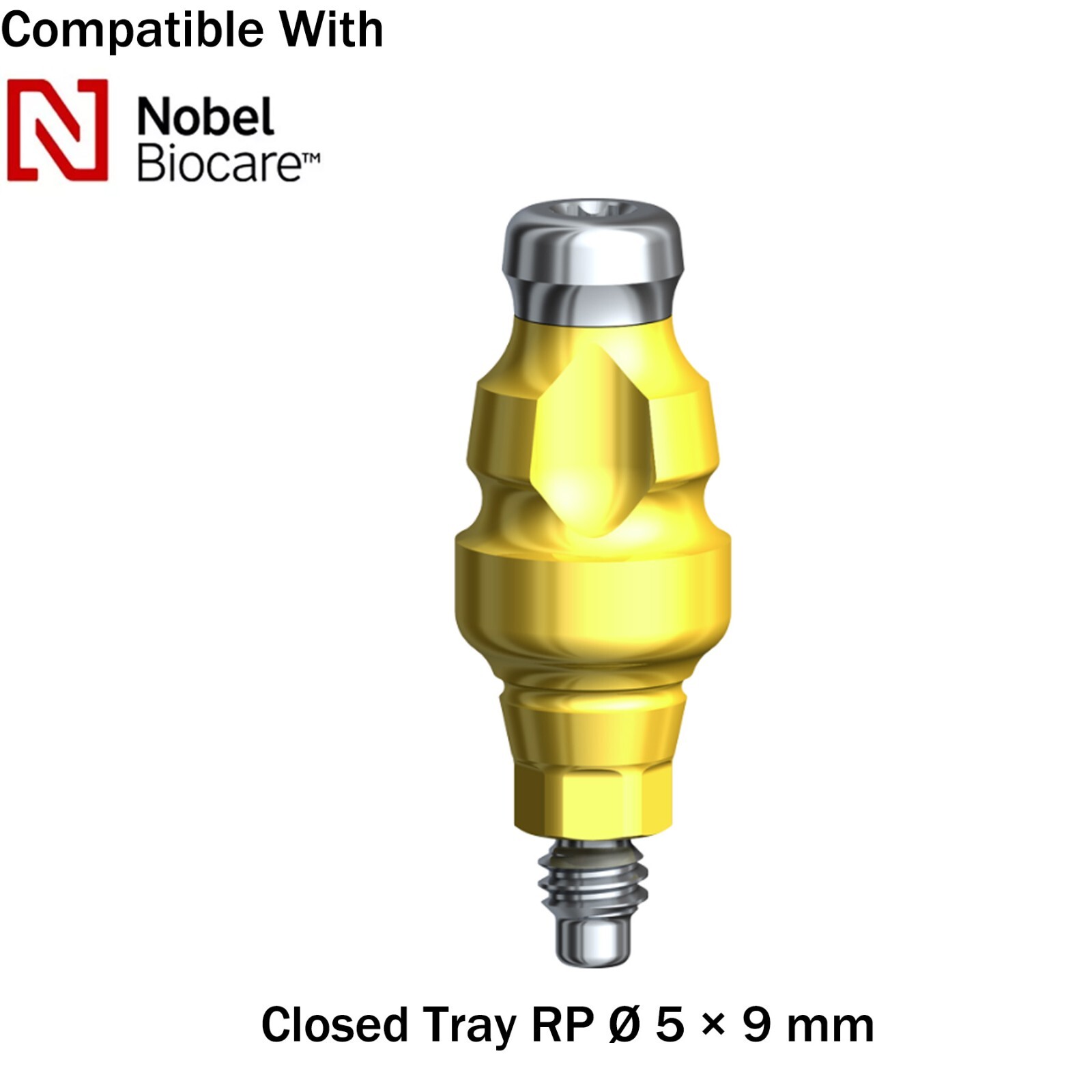 Fits Nobel Impression Coping Close Tray Conical Connection NP/RP Ø3.6/5.0/6.0mm