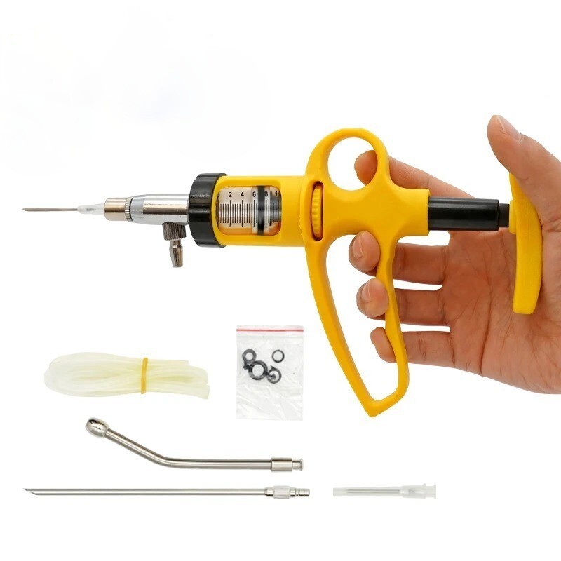 Veterinary Drench Gun Animal Syringe Injector Pig Cattle Sheep Chicken Vaccine