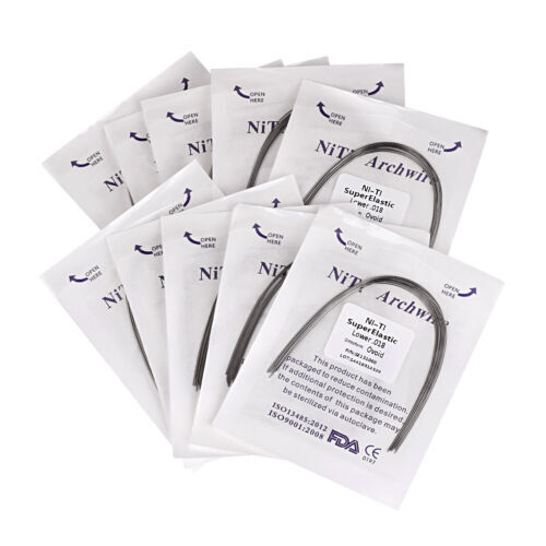 20 Packs Dental Orthodontic Super Elastic Wire Niti Round Arch Wires Ovoid Form