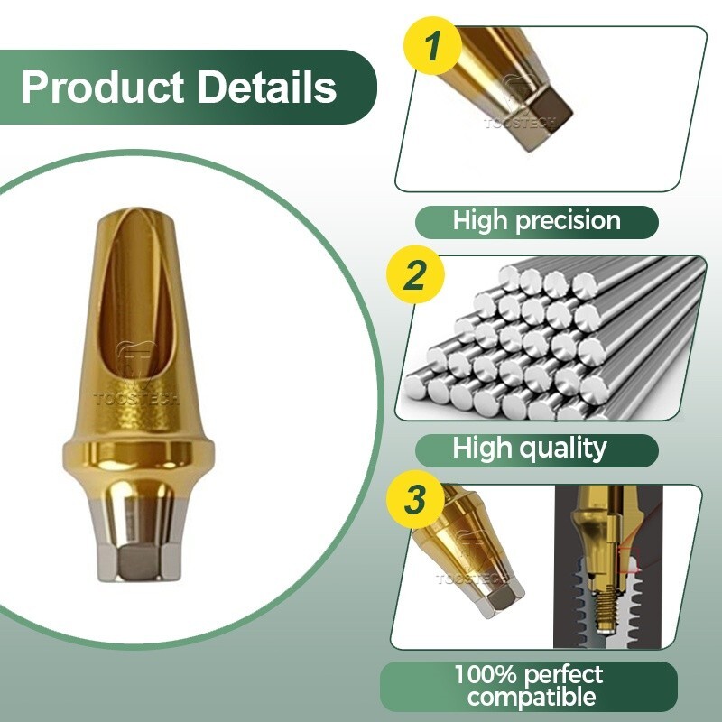 Regular Mini Angled Abutment fits to Osstem Hiossen Ø4.5/5.0mm 17° Angulated
