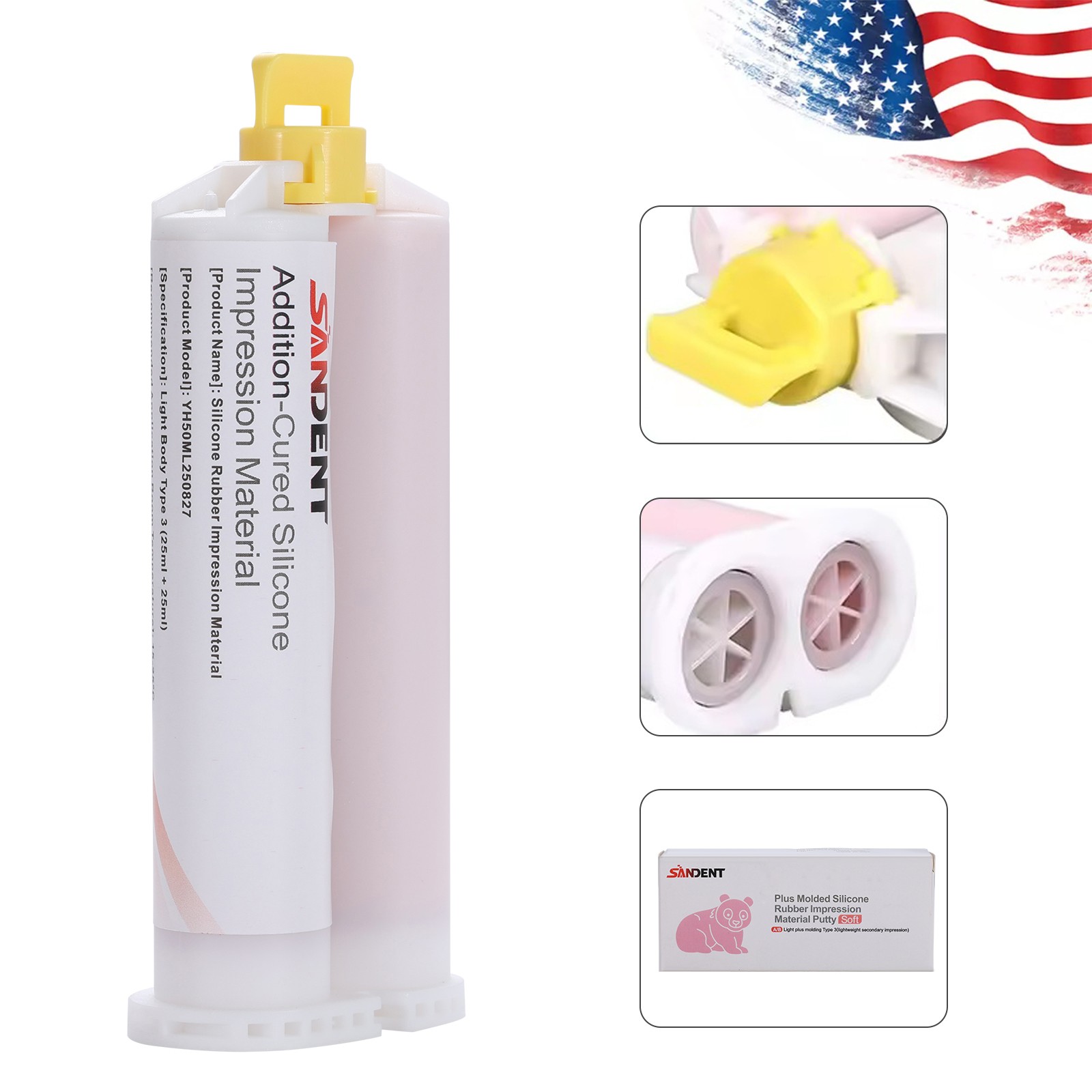 Dental Elastomeric Impression Putty Soft Silicone Material SANDENT