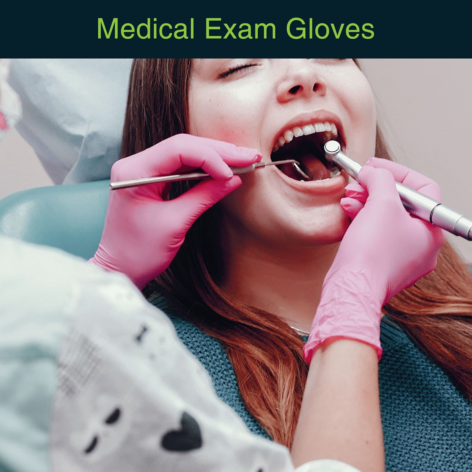 Pink Vinyl Disposable Gloves Medium 50 Pack – Latex (Pack of 50),