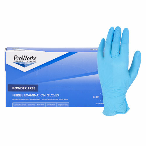ProWorks GL-N135 Nitrile Black Powder Free 5 Mil Exam Glove, Case of 1,000