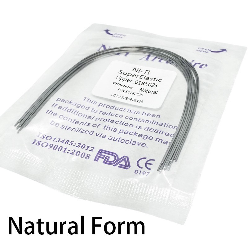 Dental Orthodontic Arch Wire Super Elastic Niti Round Rectangular Natural Form