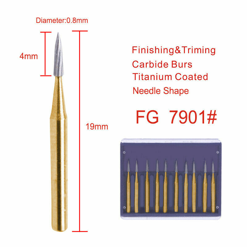 Dental Tungsten Carbide Burs Trimming & Finishing & Polishing Flame FG7901