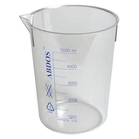 Zoro Select P50704 Beaker, Polymethylpentene, Tall Form, 500 Ml / 16.9 Fl Oz,