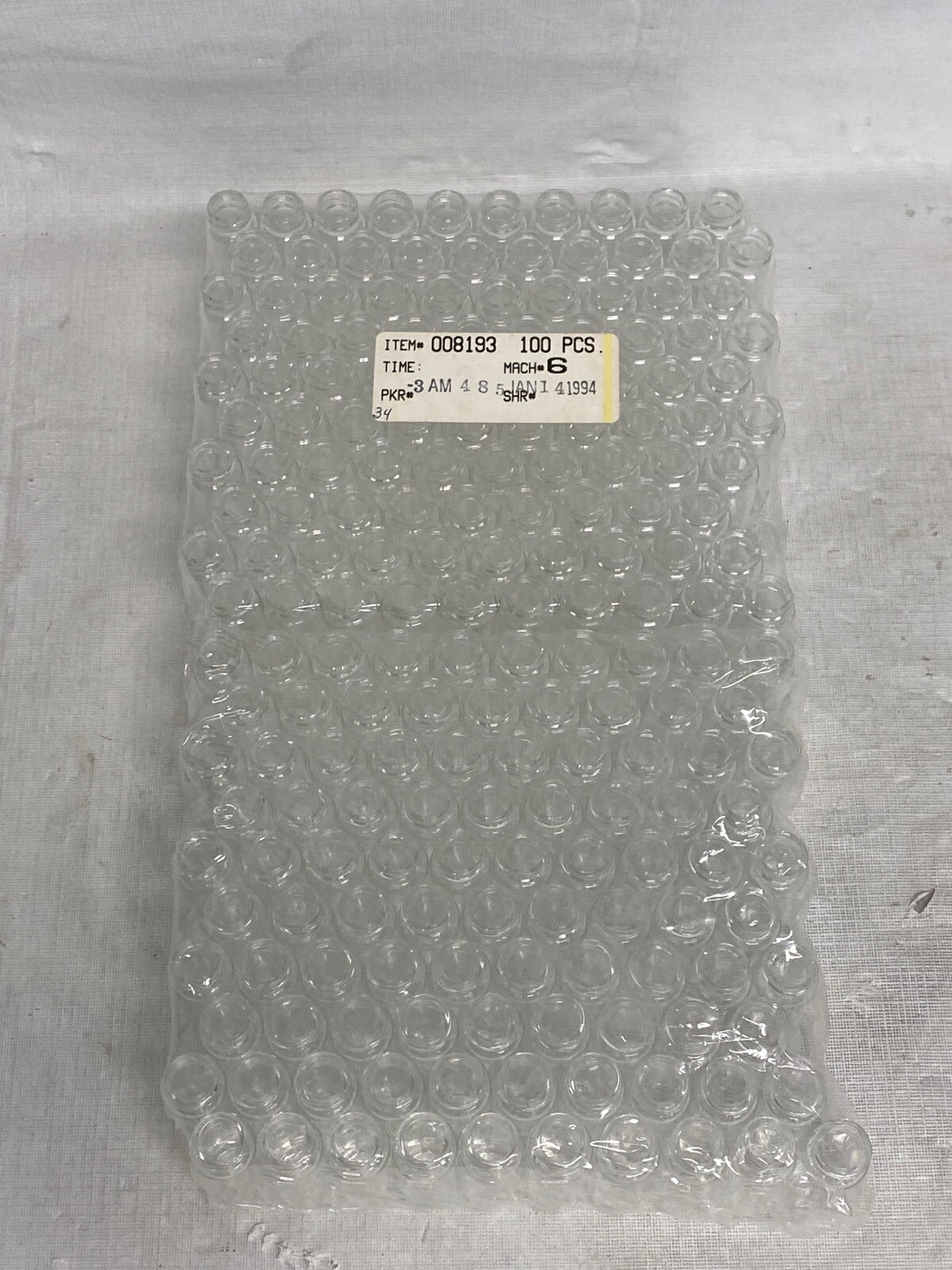 (196) WHEATON DWK Glass 16mL E-C Sample Vials 21x70mm No Caps 224706