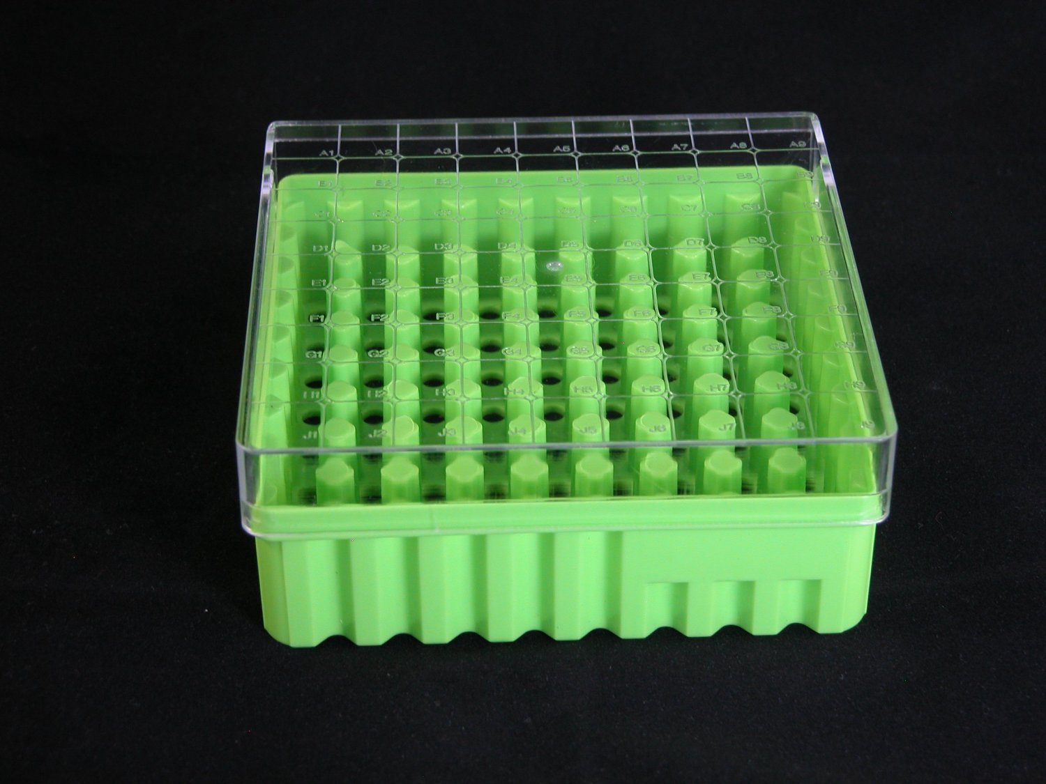 Polycarbonate Hinged CryoBox 133x133x52mm, 9×9 Array with 81-Place (Pack of 6)
