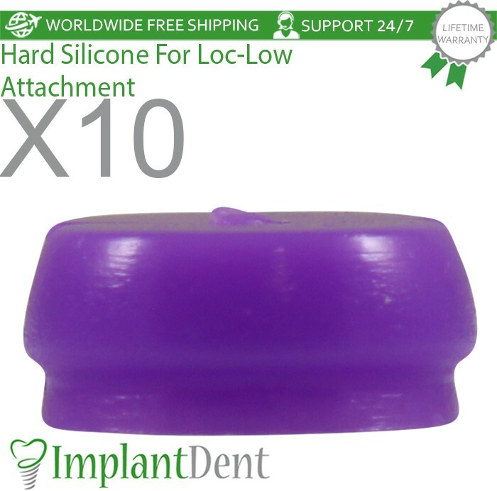 10x Dental Hard Silicone Cap Violet Insert For Loc Low Attachment System 2.7kg