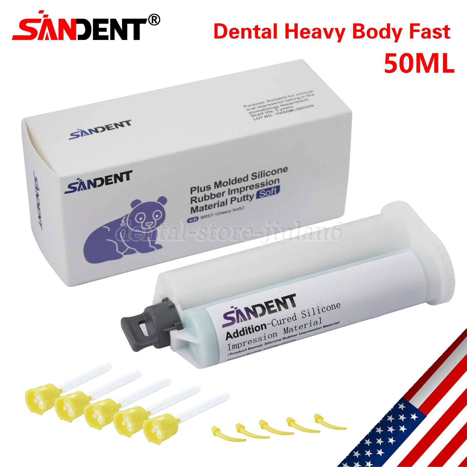 Defend VPS Impression Material – Heavy Body Regular Set 50mL Cartridge+5 Tips