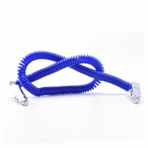 20 Pcs Dental Plastic Reusable Flexible Coil Stretchy Chain Napkin Holder Blue
