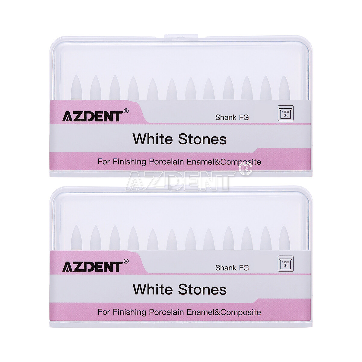 Dental White Stone Oxide Flame Composite Polish Burs Finishing Porcelain Enamel