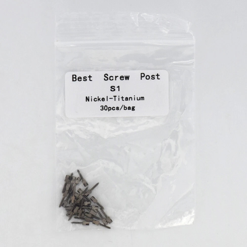 Dental Endo Pure Titanium Assorted Conical Screw Posts Root Canal 30 Pcs/Pack