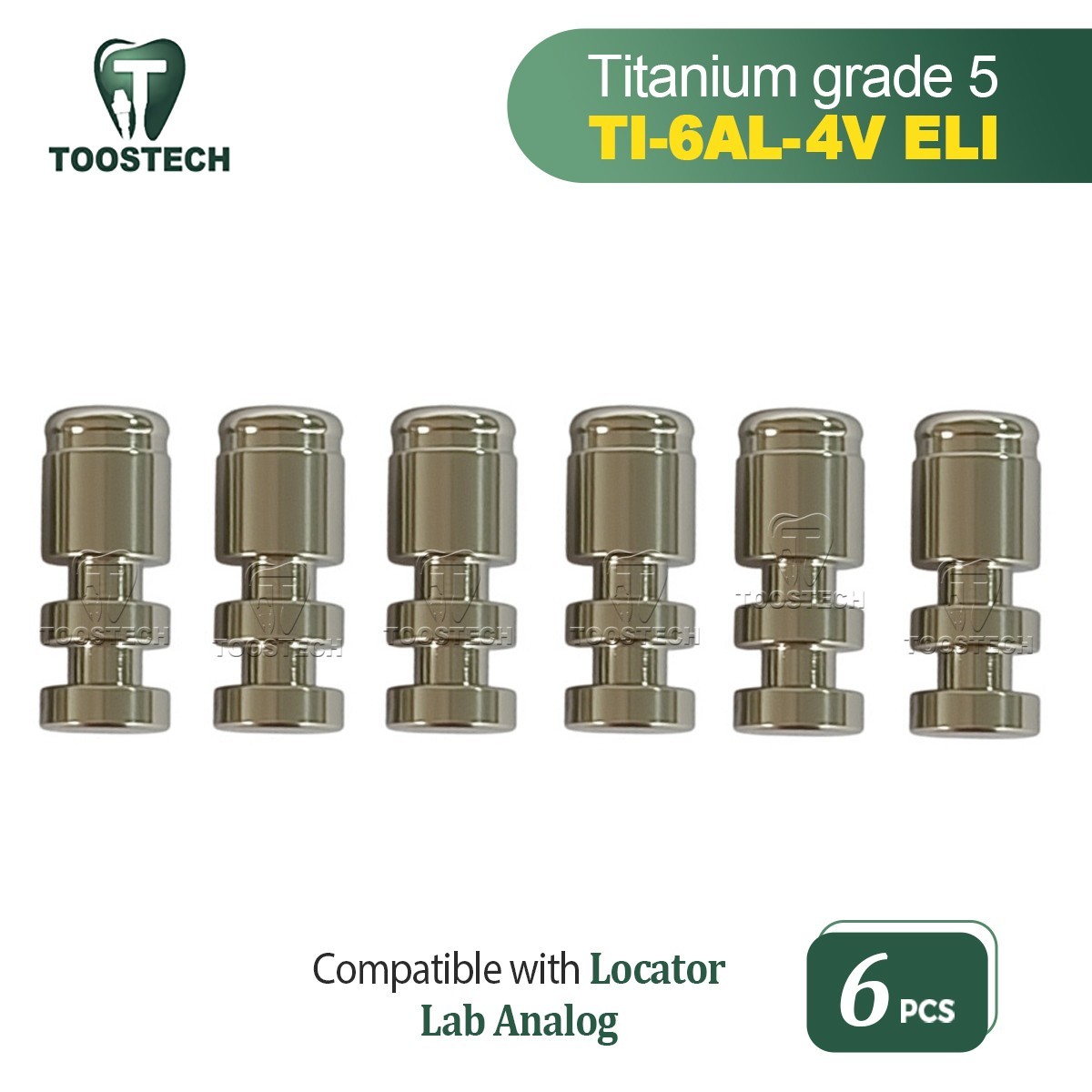 6pcs Classic female Lab analog fits to Locator systems 4mm