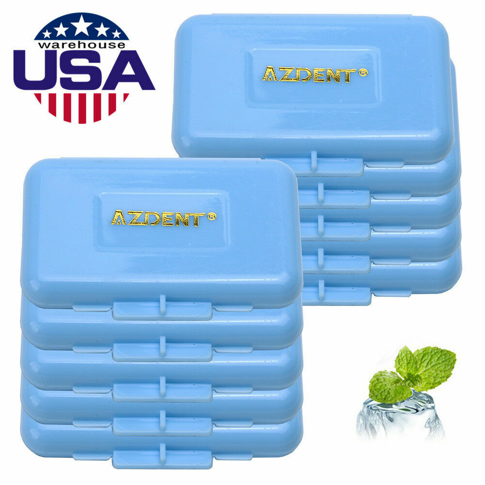 100Packs Dental Orthodontic Wax Scent Blue-Mint For Brace Bracket Gum Irritation