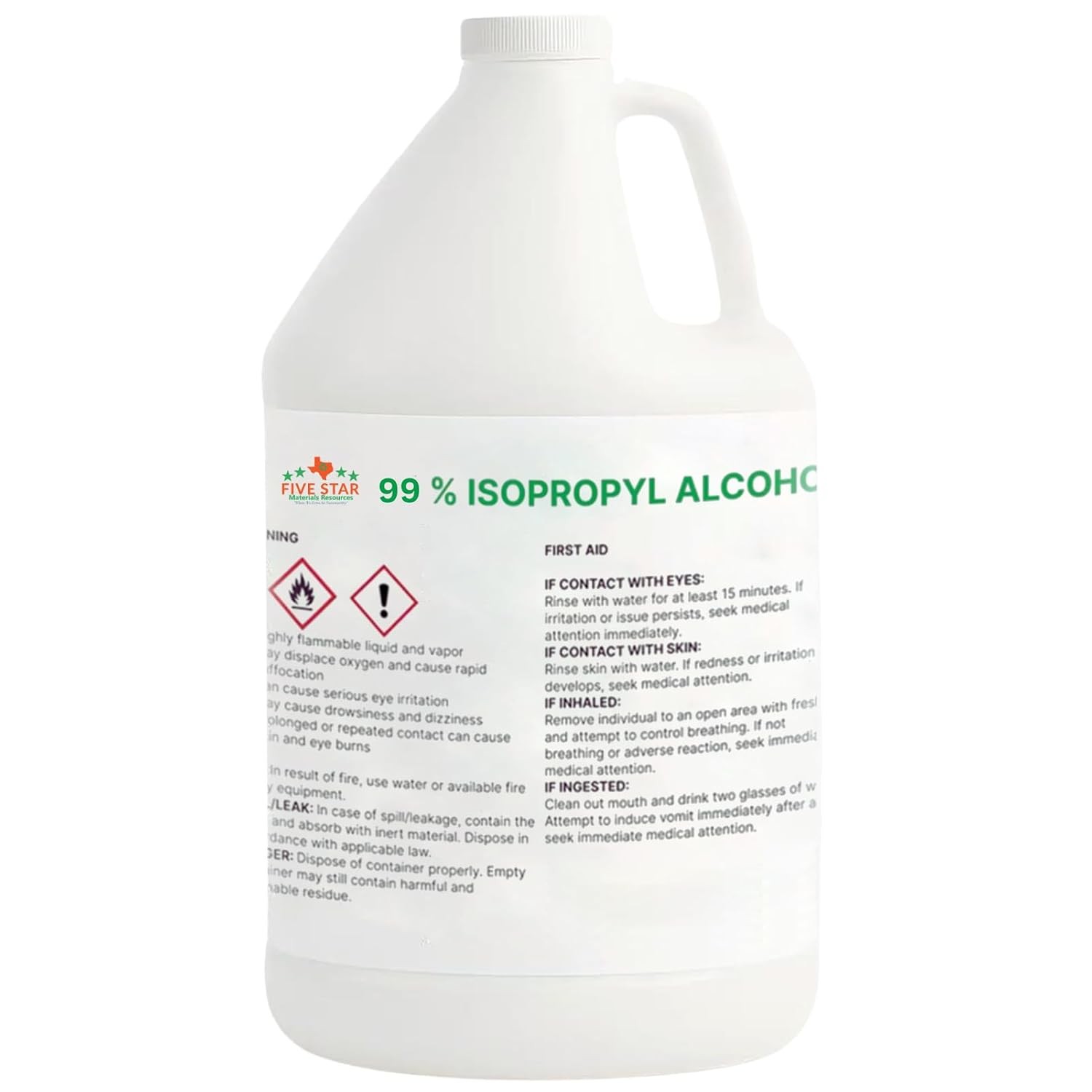 99% Isopropyl Alcohol, 99 Percent IPA Pure, 1 Gallon (128 fl oz) 4 Quarts | Anhy