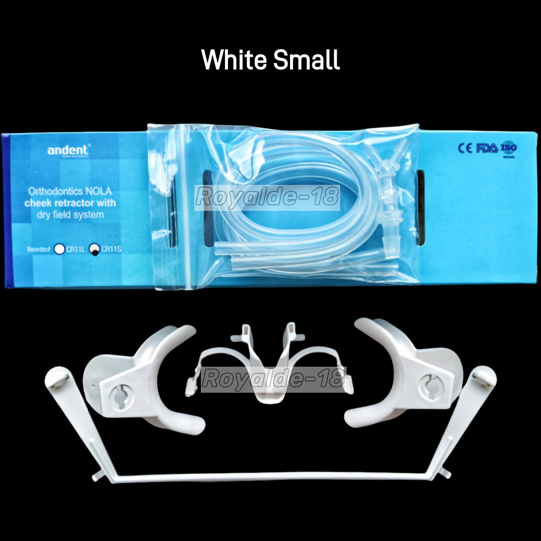 Dental Ortho Nola Dry Field Cheek Retractor Mouth Opener Tongue Guard White-S