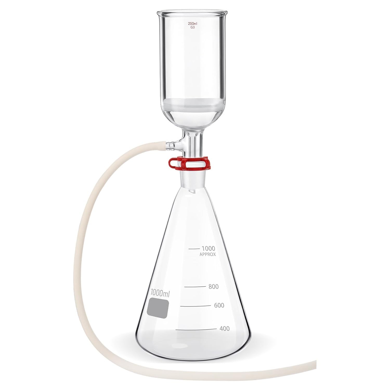 180W 50L/Min Lab Vacuum Pump 1000mL Lab Vacuum Filtration 250ml Filtering Funnel